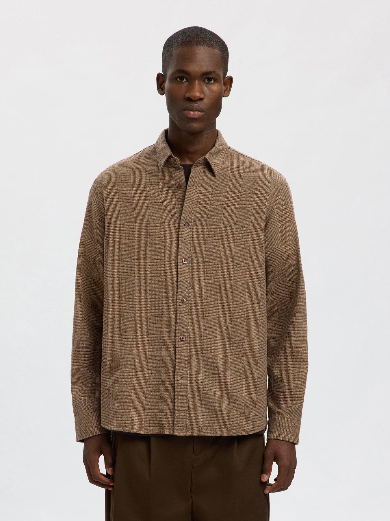 Image 1 of 6 of Selected Noah Long Sleeve Brushed Casual Shirt