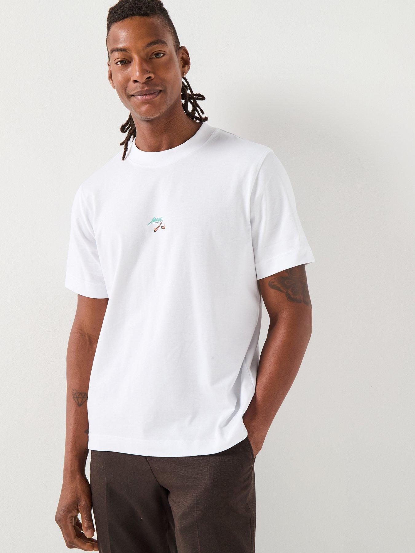  image of selected-homme-pete-short-sleeve-o-neck-t-shirt-white