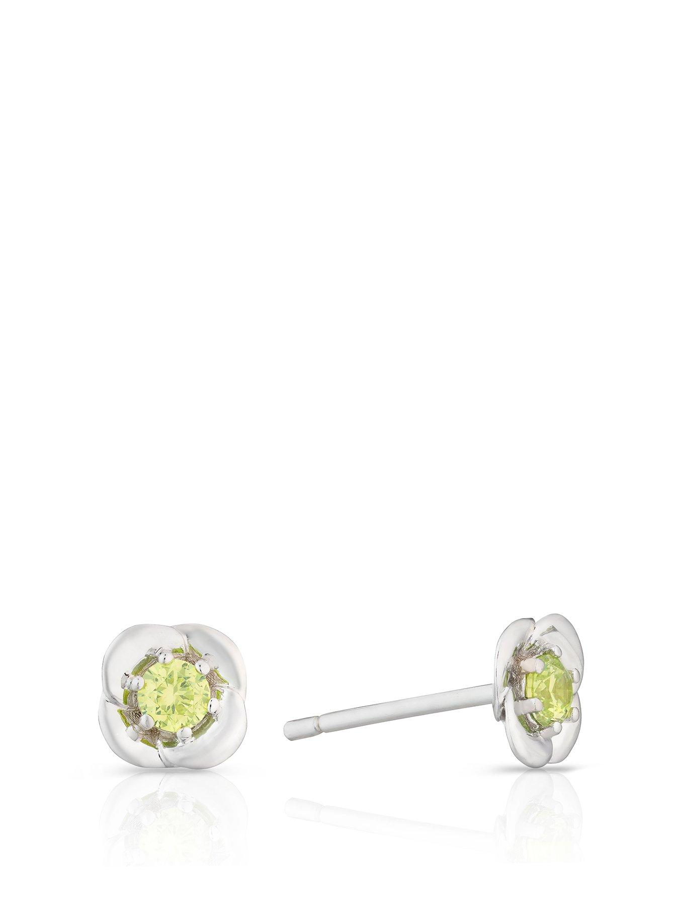 h-samuel-sterling-silver-stud-earrings-poppy-august-birth-flower-stud-earrings-with-cubic-zirconia-stones