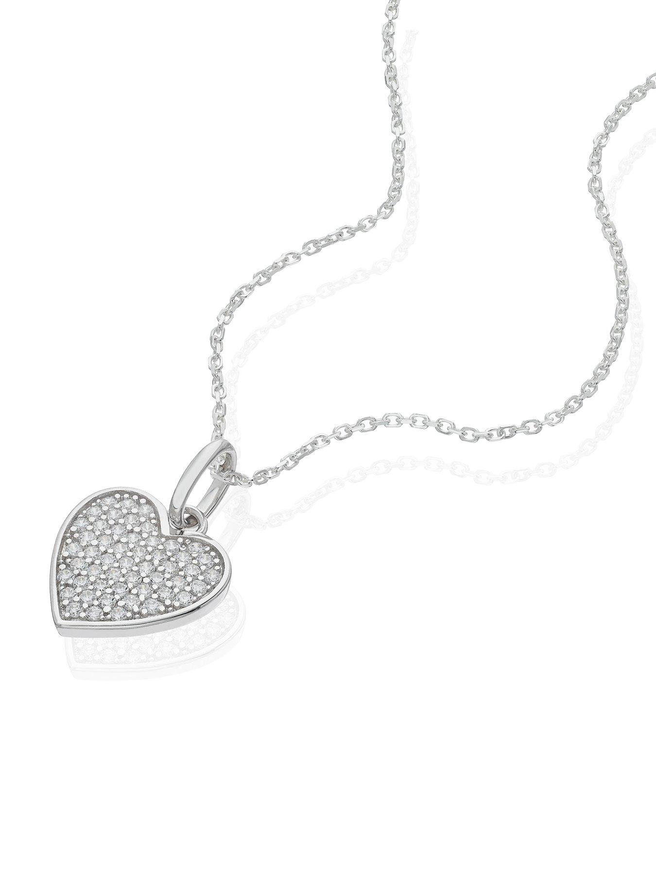 stillFront image of h-samuel-sterling-silver-necklace-cubic-zirconia-paveacute-heart-pendant-162-inch-necklace