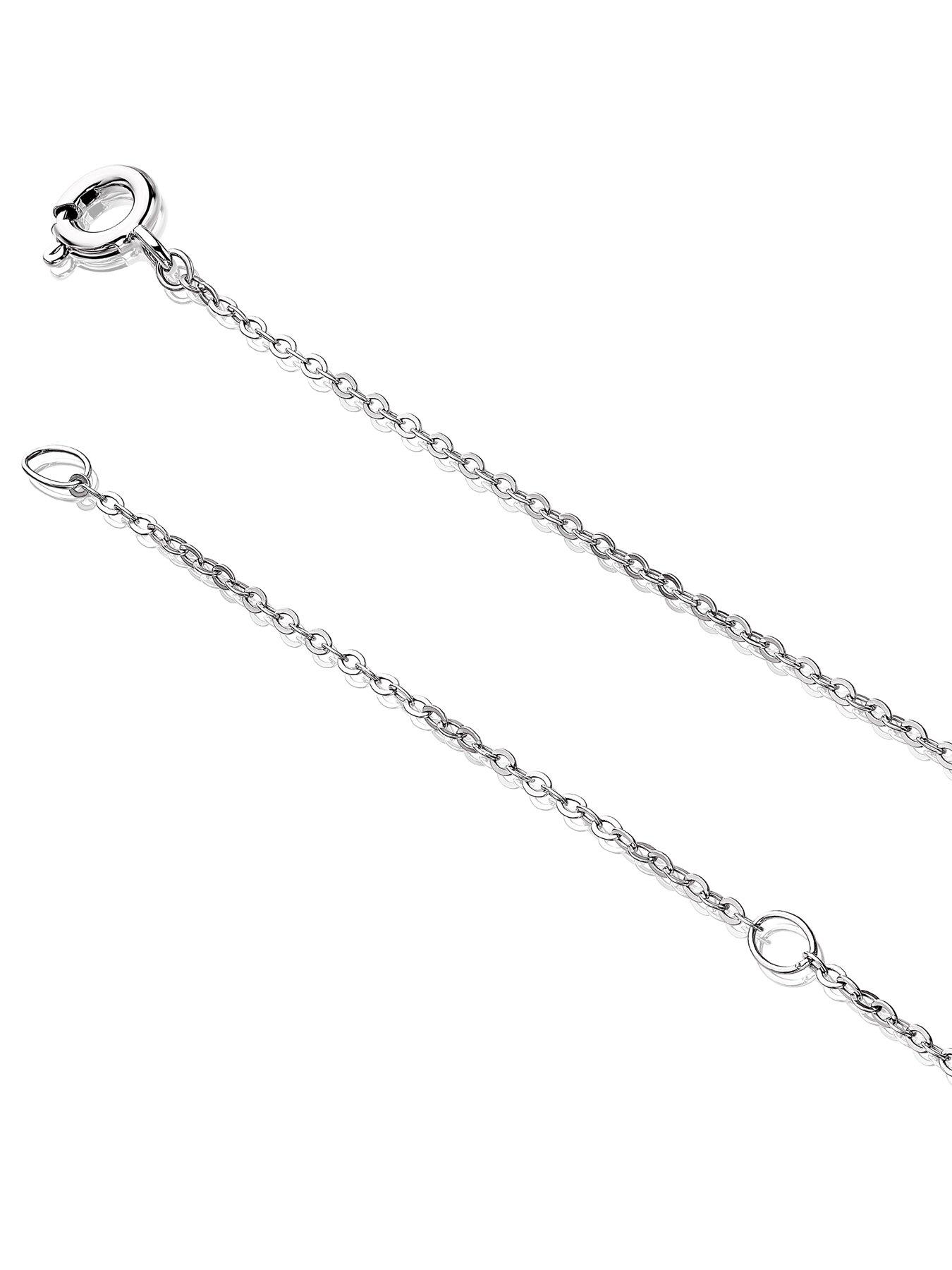  image of h-samuel-sterling-silver-necklace-poppy-august-birth-flower-necklace-with-cubic-zirconia-stones