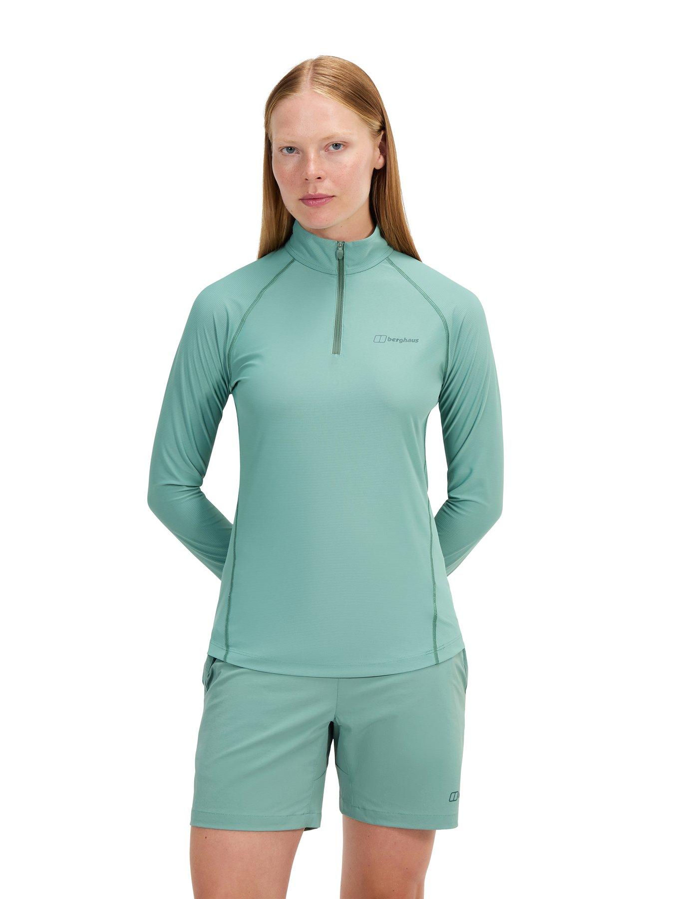 Berghaus Womens 24/7 Tech Half Zip Long Sleeved Top - Green