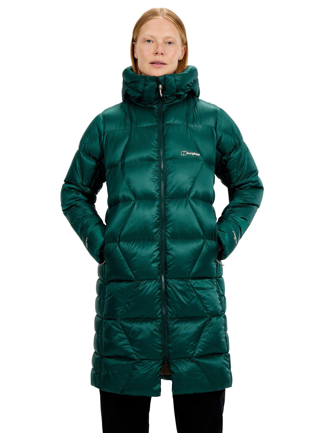 Image 1 of 6 of Berghaus Womens Explorer Long Down Jacket - Green