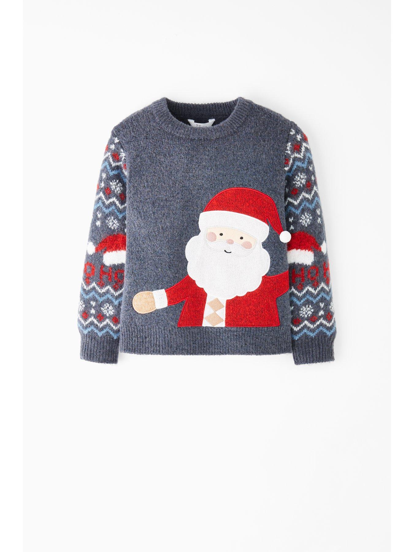 Image 6 of 6 of The Very Collection Boys Christmas Fairisle Santa Knitted Jumper - Multi