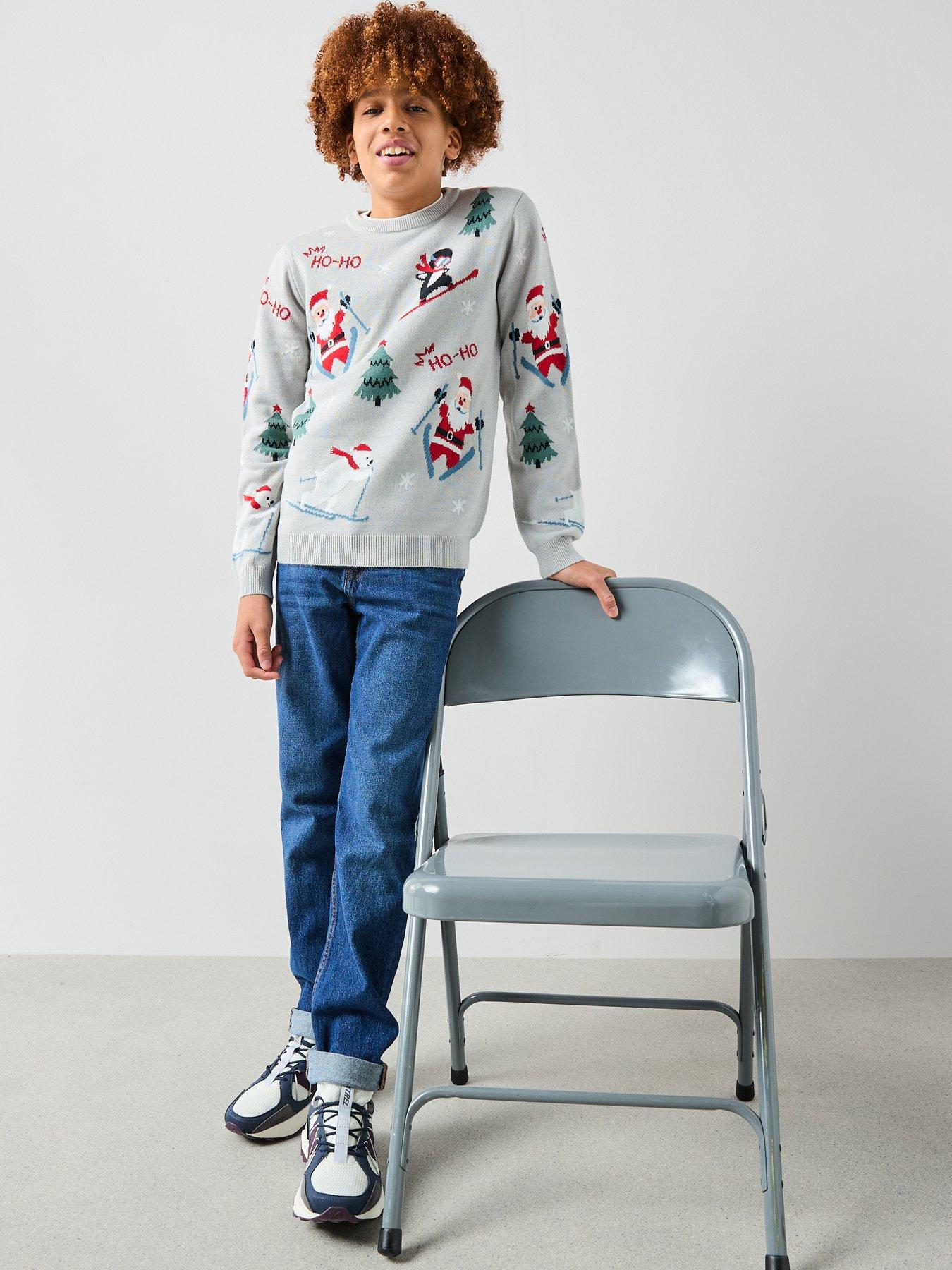 Image 3 of 6 of The Very Collection Boys Christmas Character Ski Knitted Jumper - Multi