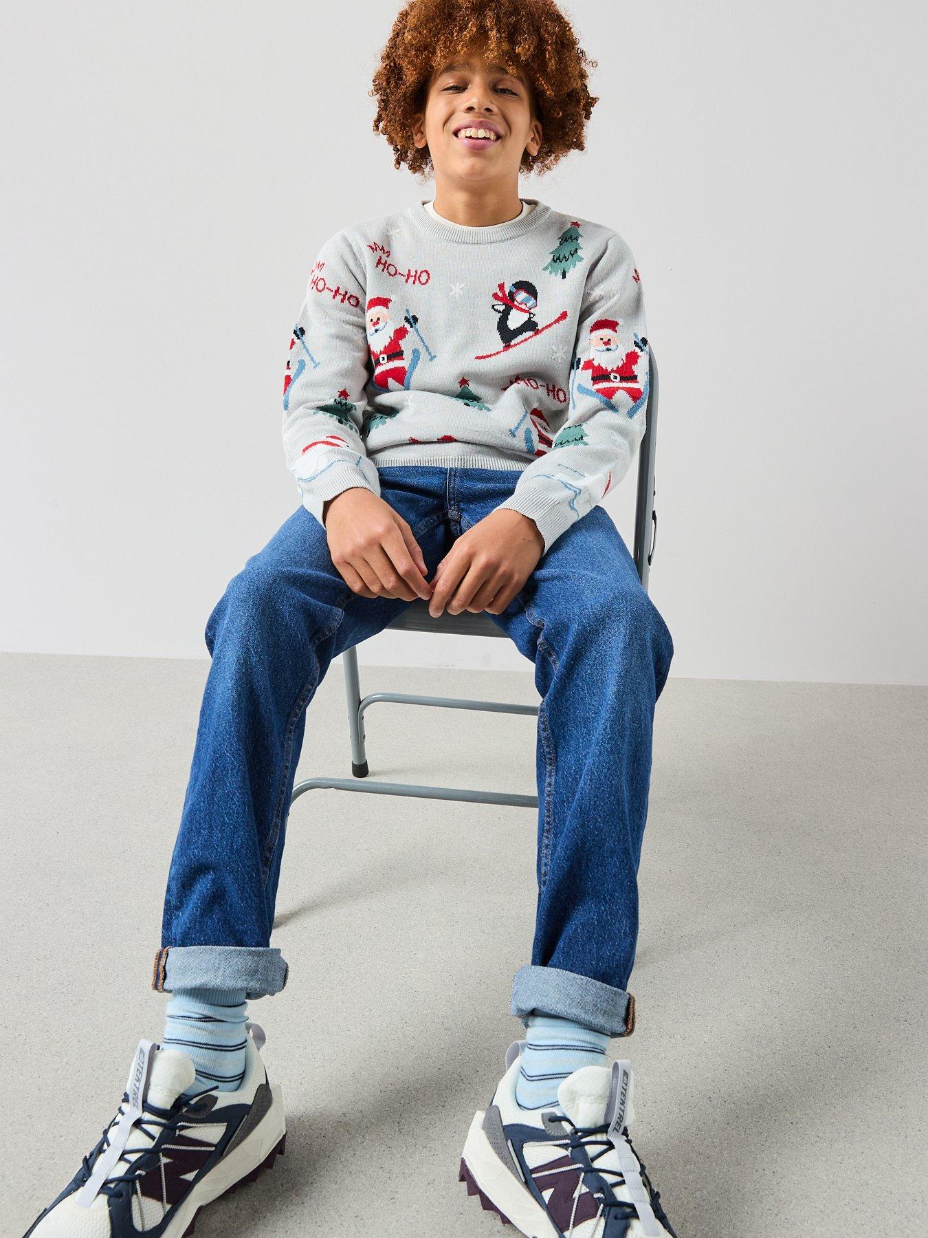 Image 5 of 6 of The Very Collection Boys Christmas Character Ski Knitted Jumper - Multi