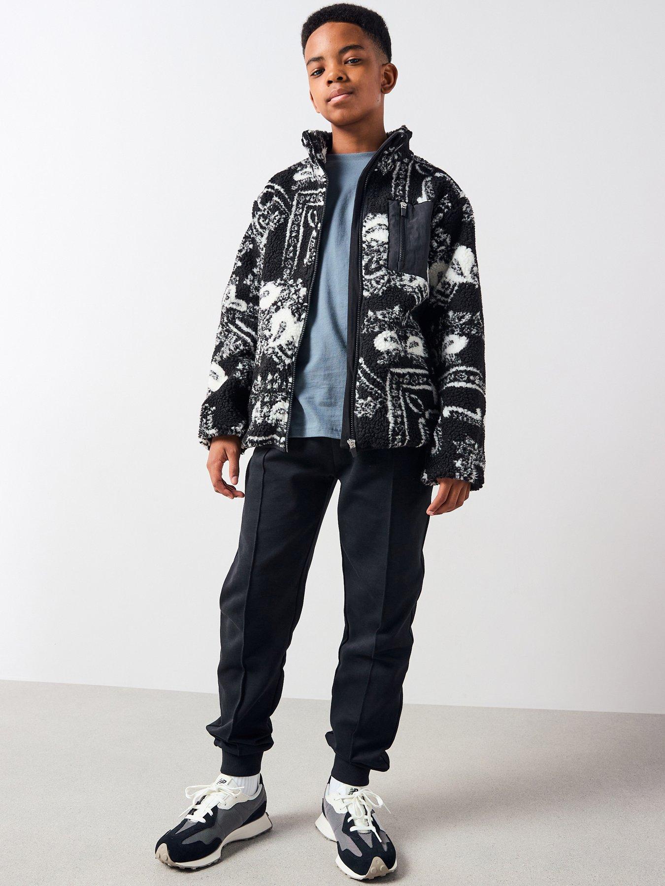 The Very Collection Boys Printed Borg Jacket - Multi