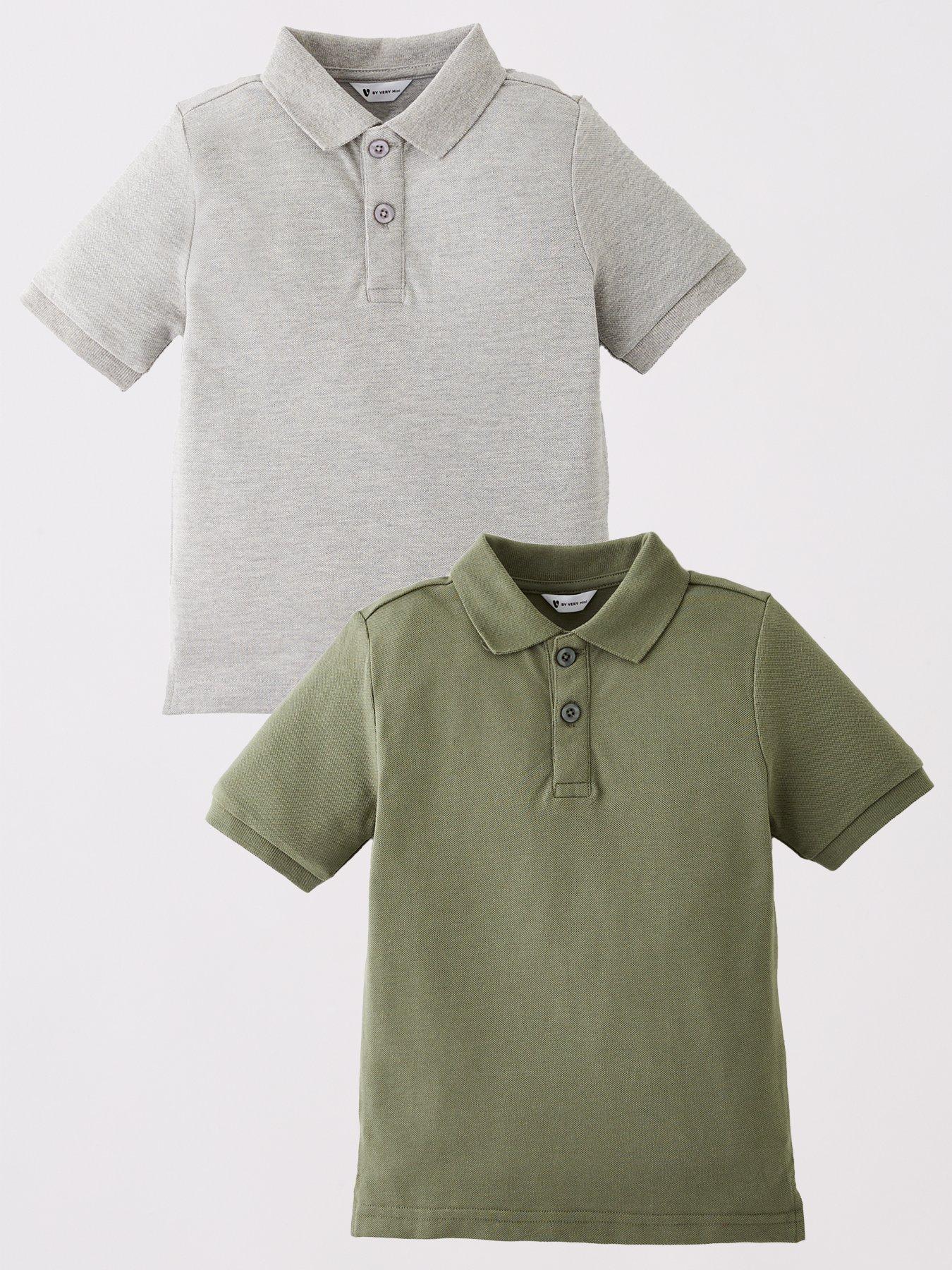 Image 1 of 5 of V by Very Boys 2 Pack Short Sleeve Polo T-Shirts - Multi