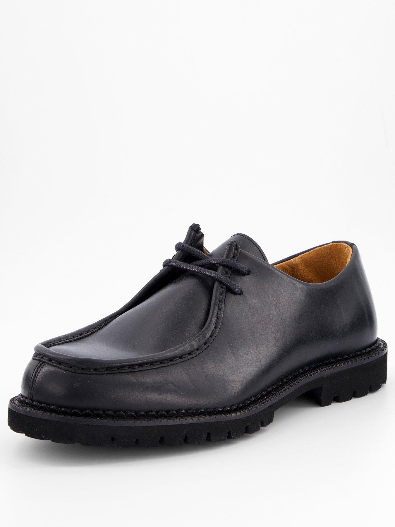 stillFront image of selected-hector-leather-mocassin-formal-shoe-black