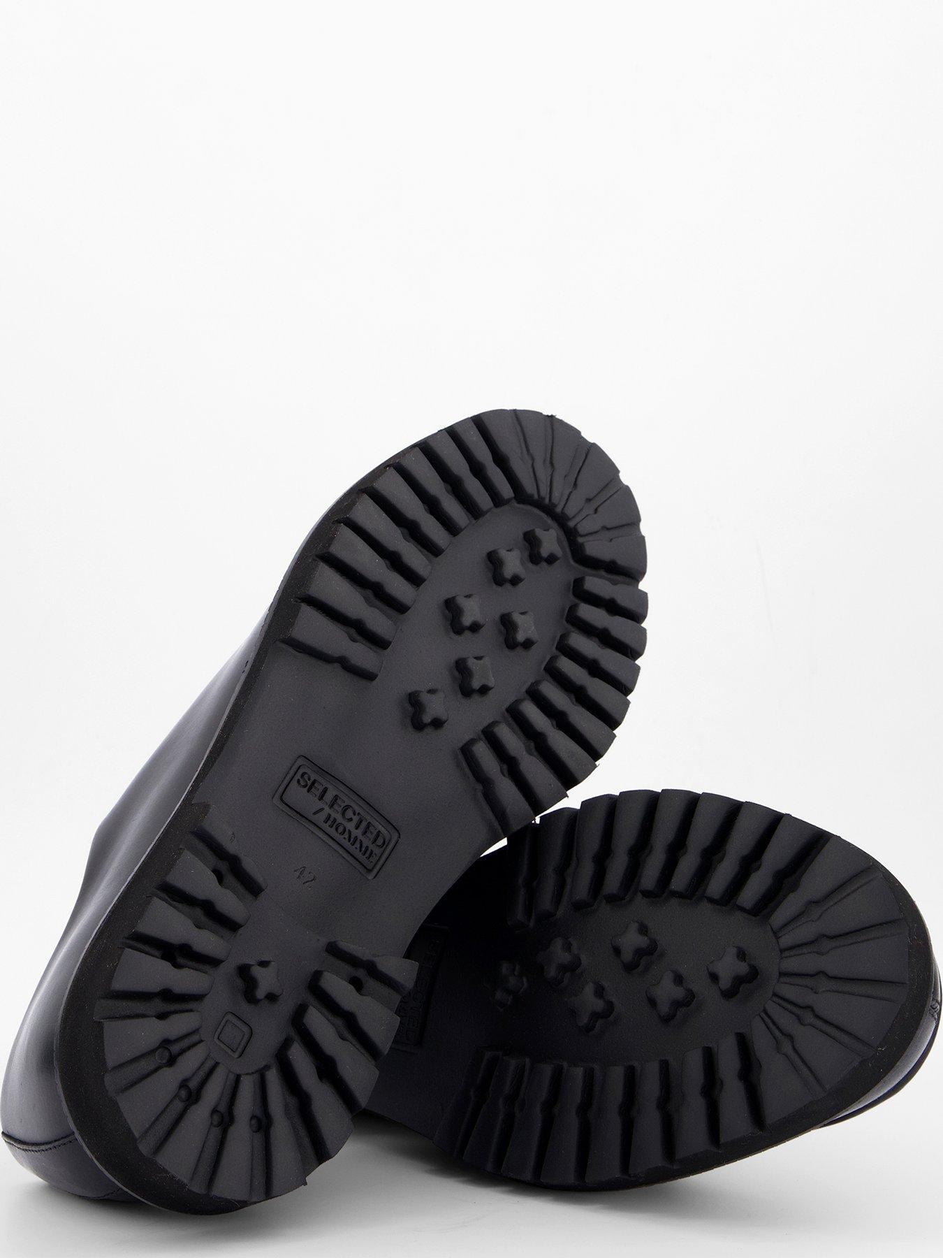  image of selected-hector-leather-mocassin-formal-shoe-black