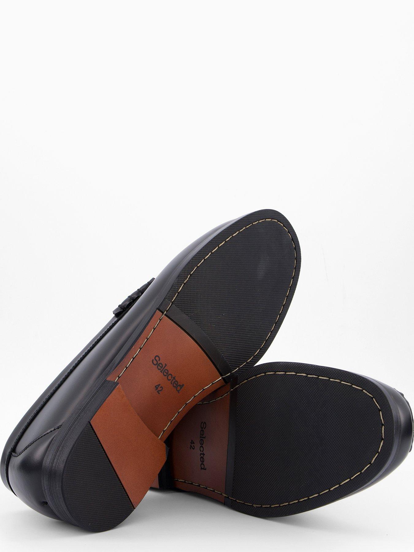  image of selected-homme-billy-leather-penny-loafer-formal-shoes-black