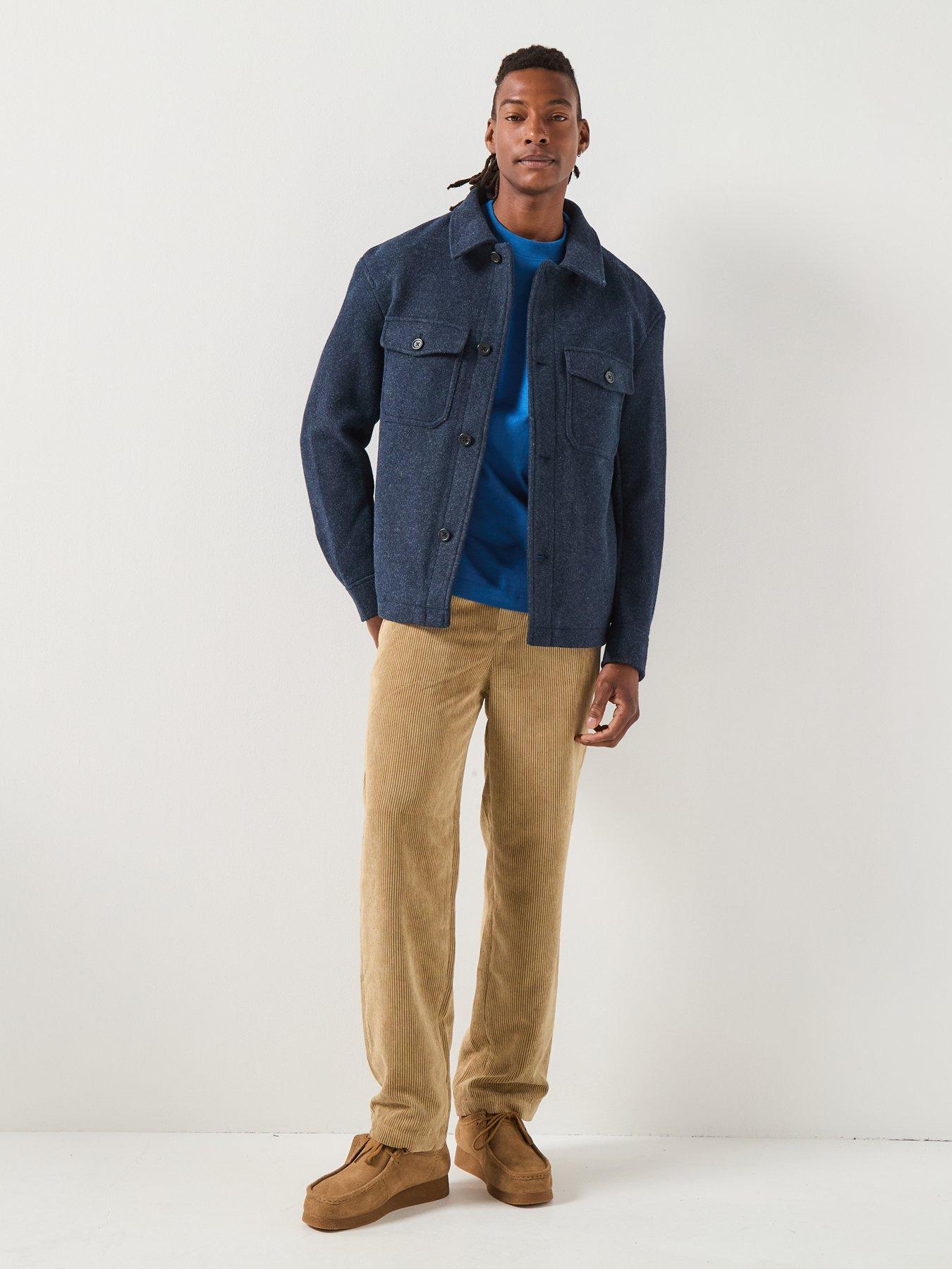  image of selected-homme-mitch-long-sleeve-over-shirt-navy