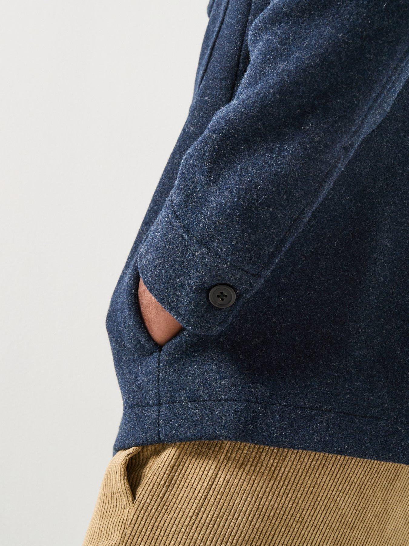  image of selected-homme-mitch-long-sleeve-over-shirt-navy