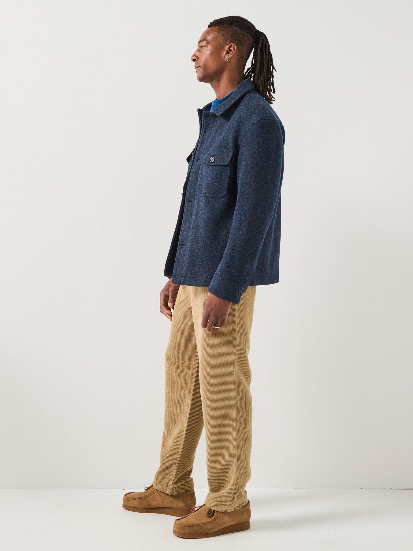  image of selected-homme-mitch-long-sleeve-over-shirt-navy