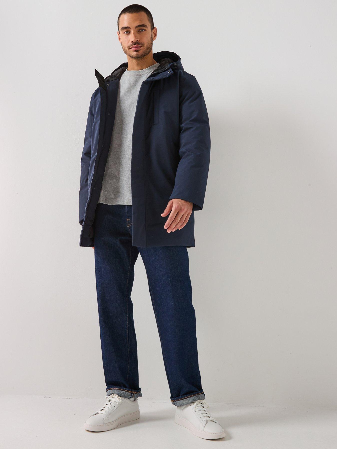  image of selected-homme-franklin-urban-technical-parka-coat-navy