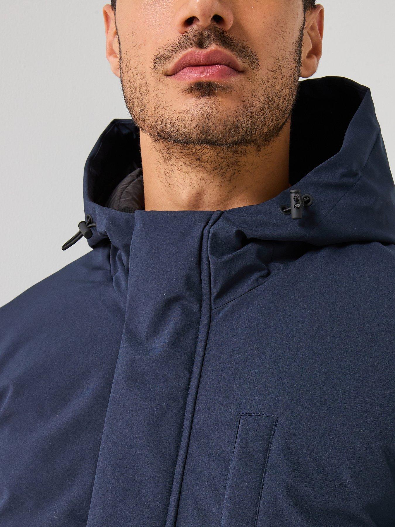 Image 4 of 6 of Selected Franklin Urban Technical Parka Coat - Navy