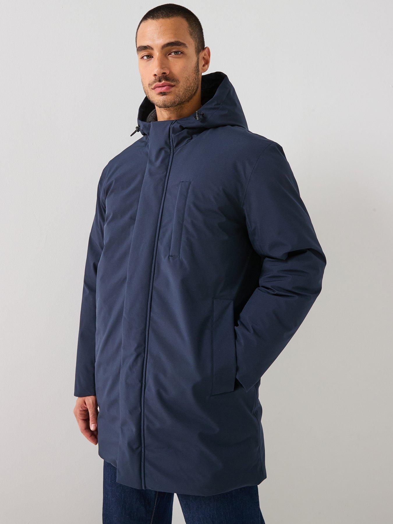  image of selected-homme-franklin-urban-technical-parka-coat-navy