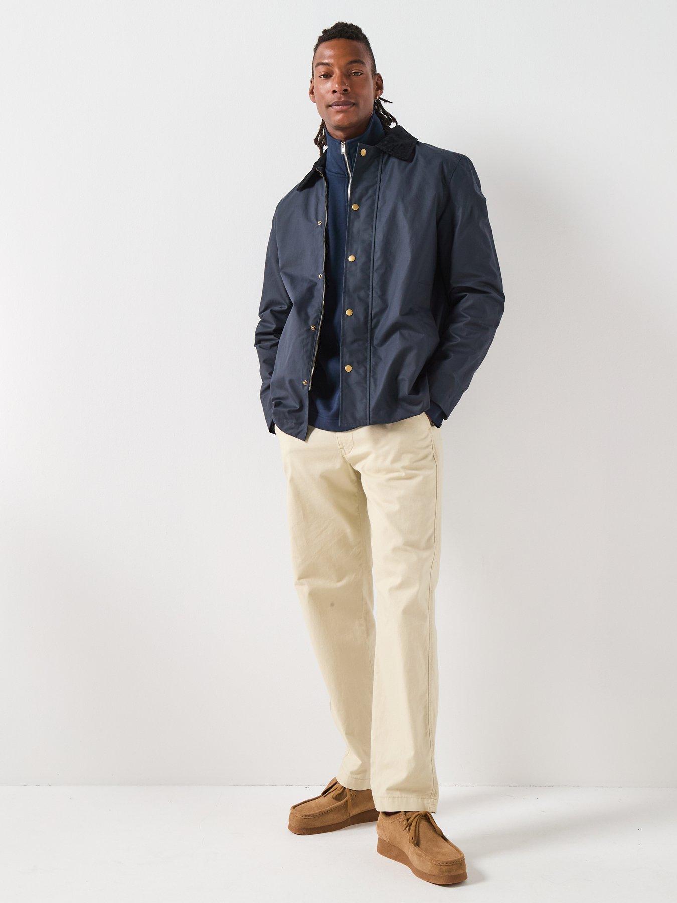  image of selected-homme-walter-waxed-cotton-jacket-navy