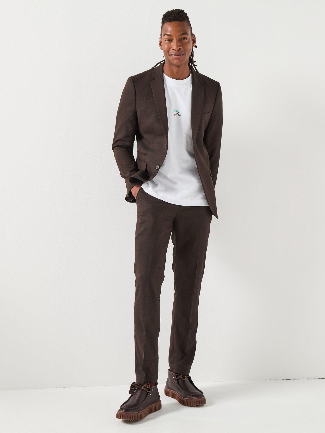 Image 3 of 6 of Selected Neil Slim Fit Blazer Suit Jacket - Brown