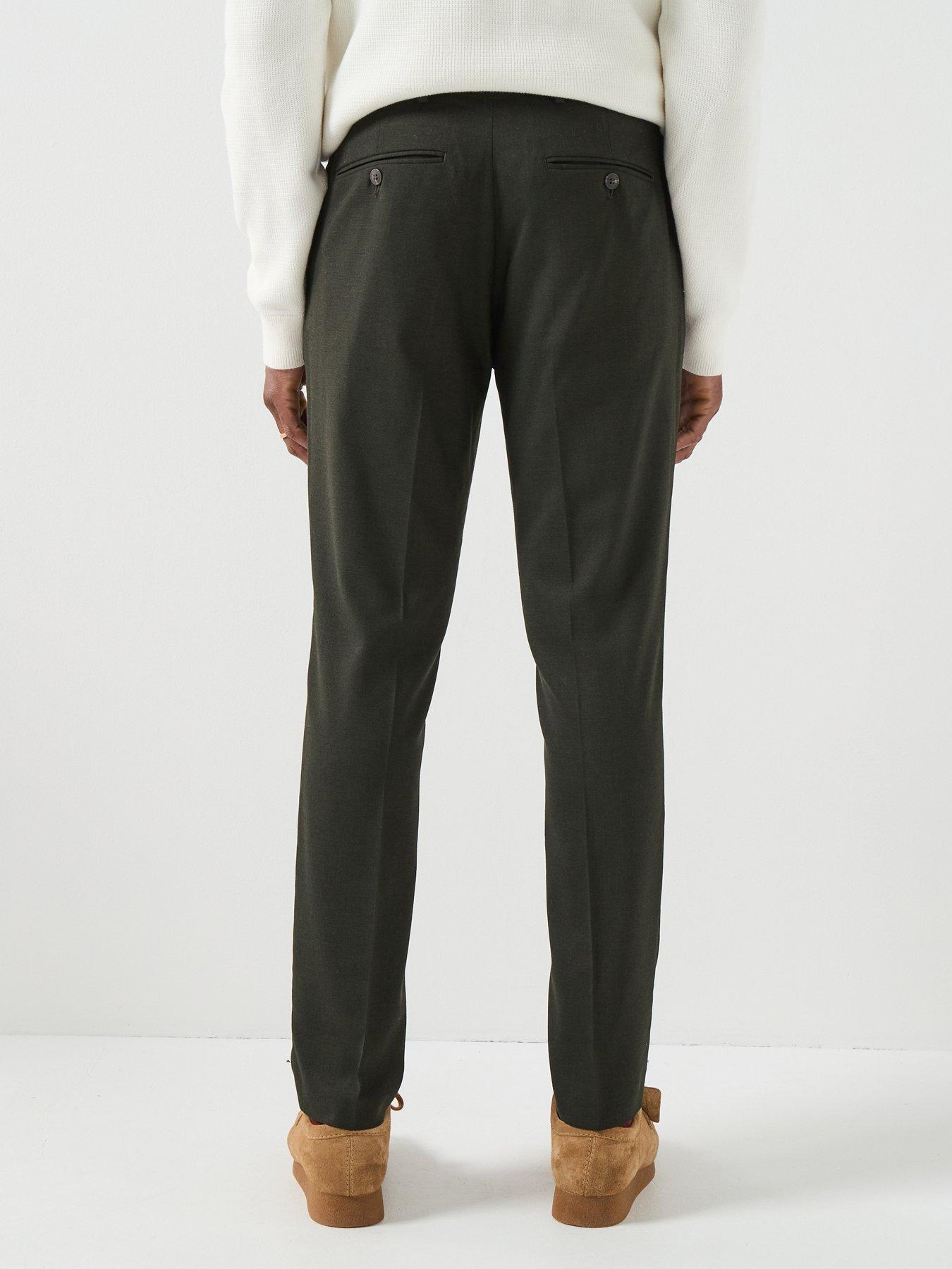 stillFront image of selected-homme-neil-slim-fit-suit-trousers-dark-green