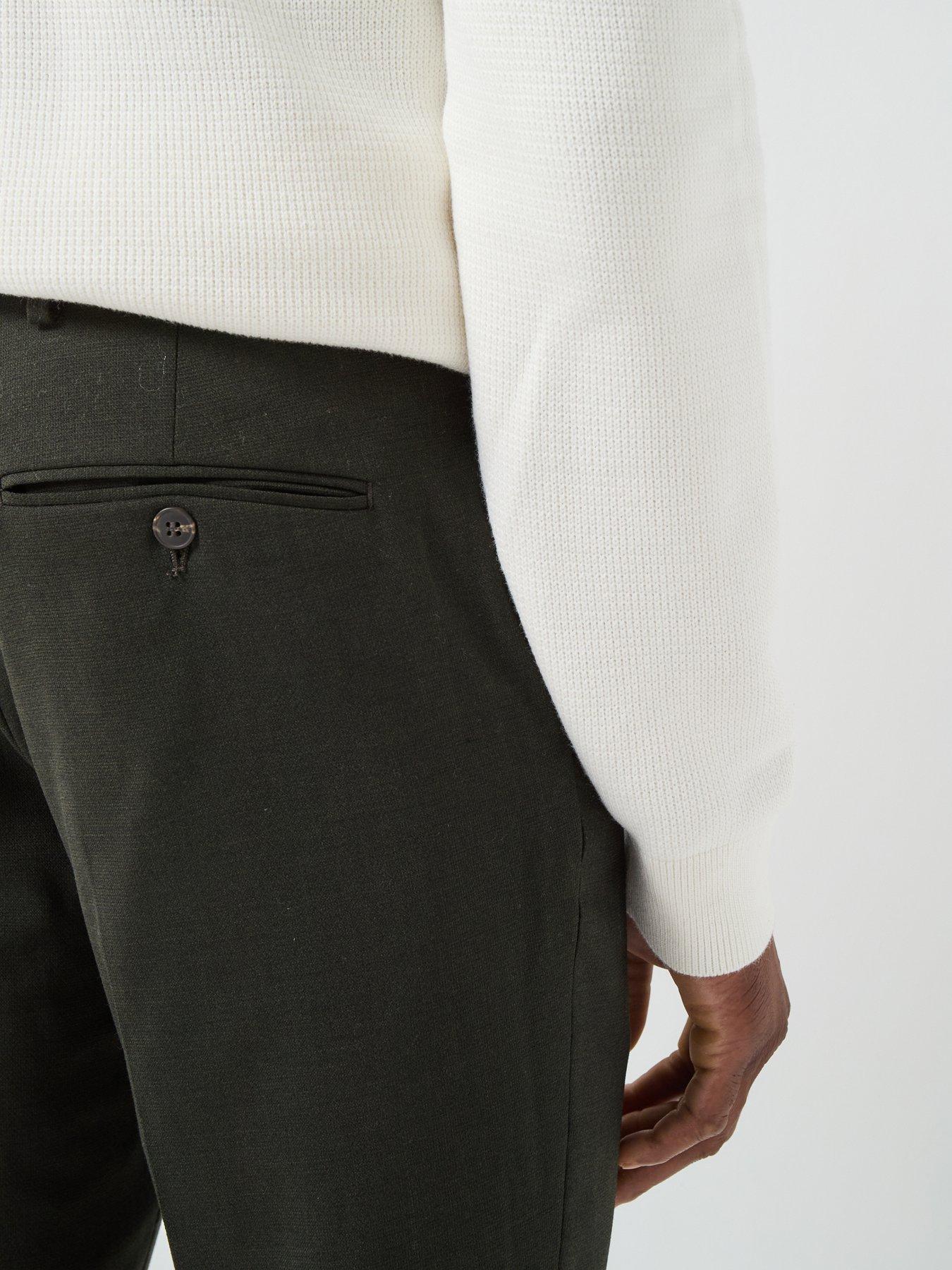  image of selected-homme-neil-slim-fit-suit-trousers-dark-green