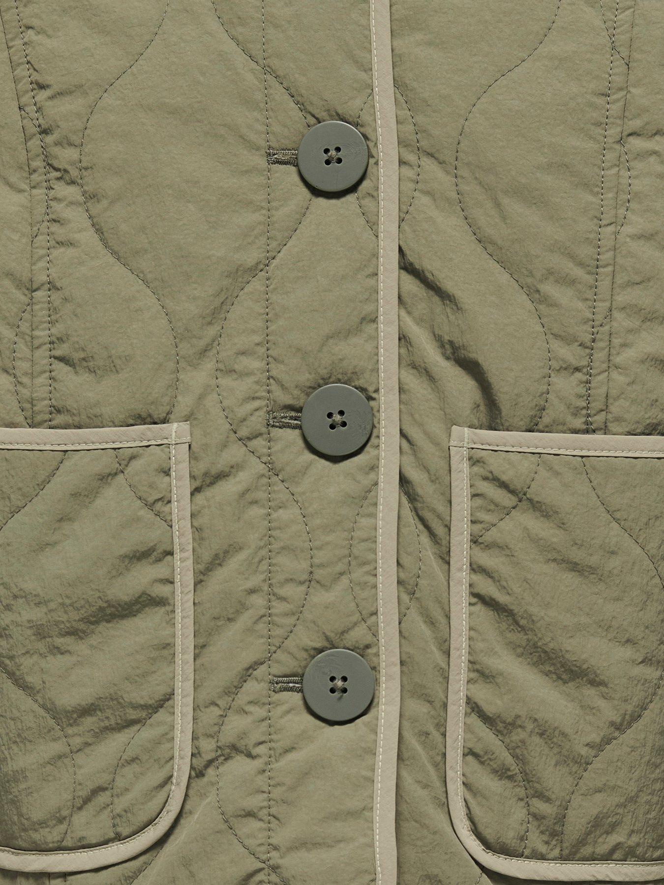  image of only-kids-girls-quilted-jacket-green