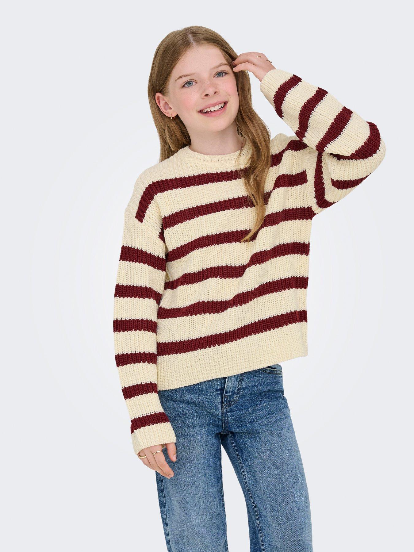 undefined Girls Stripe Knitted Jumper - Multi