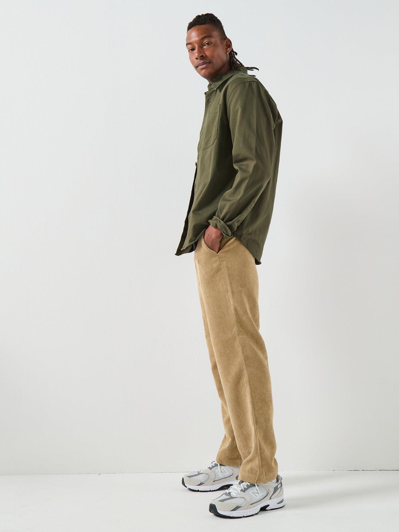  image of selected-travis-twill-over-shirt-dark-green