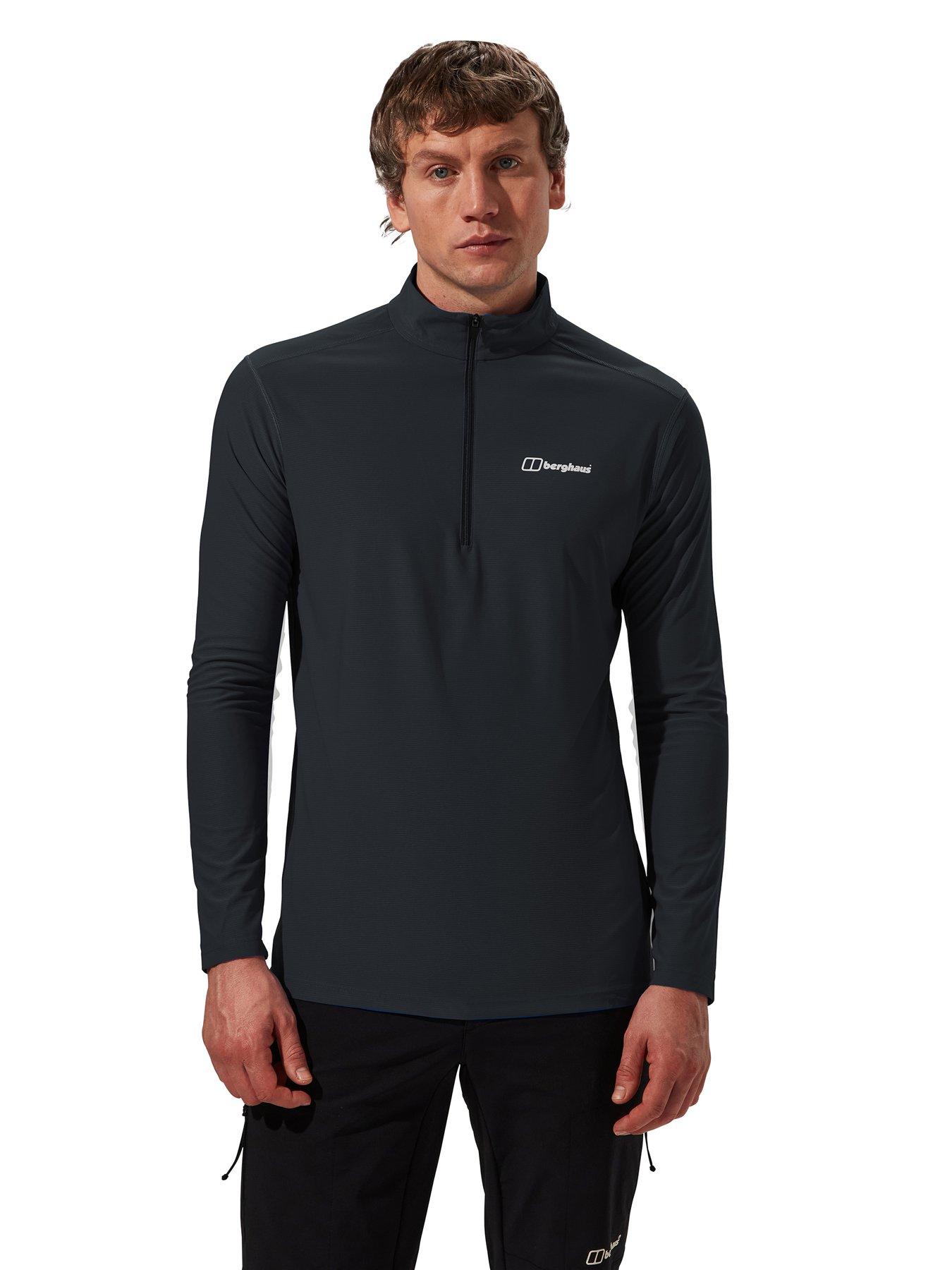 Berghaus Mens 24/7 Tech Tee Long Sleeve Half Zip - Black