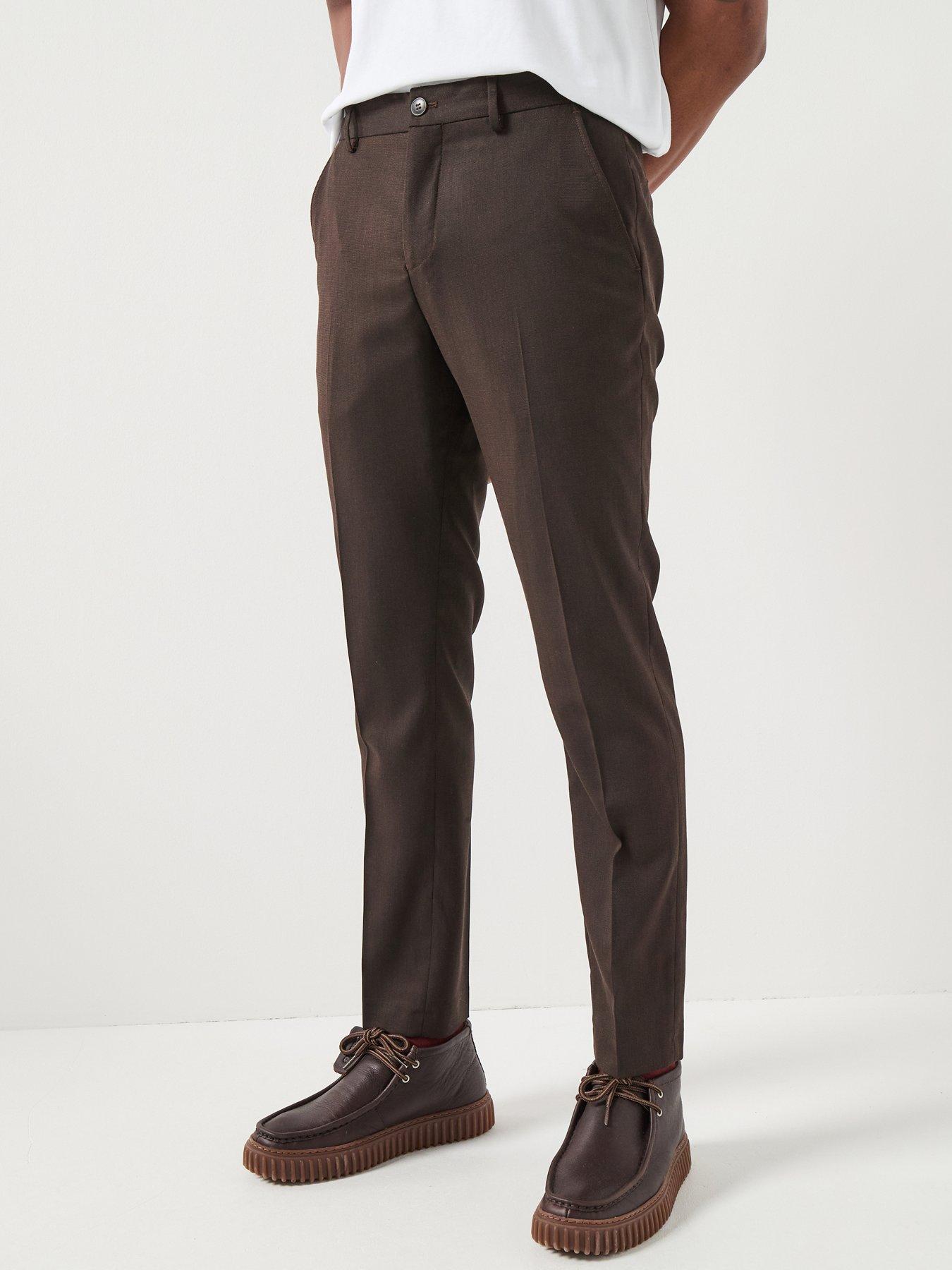 Selected Homme Neil Slim Fit Suit Trousers - Brown