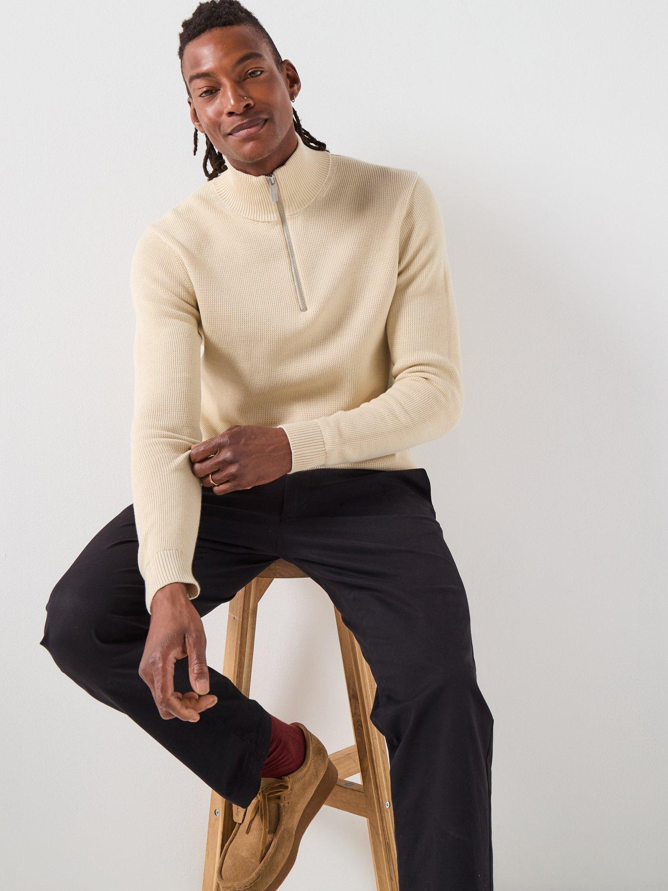 Image 6 of 6 of Selected Dane Half Zip Knitted Jumper