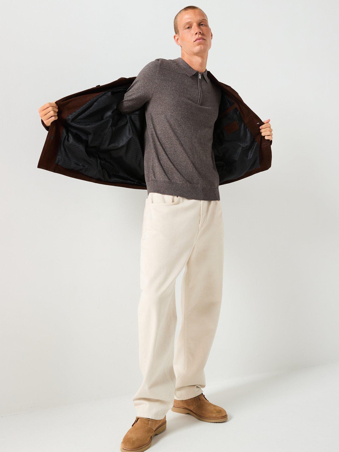 Image 3 of 5 of Selected Homme Berg Long Sleeve Half Zip Knitted Polo Shirt