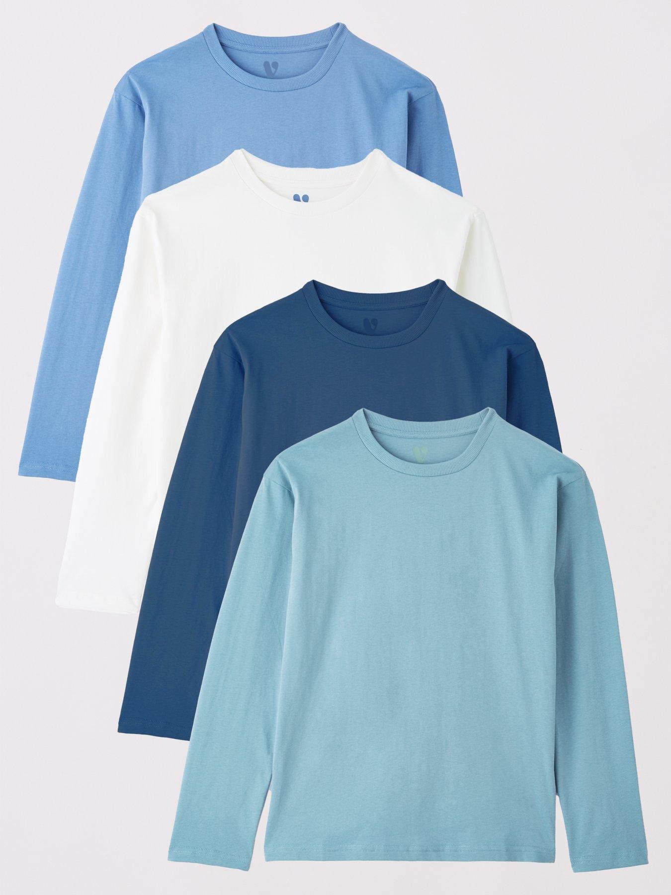 Mini V by Very Boys 4 Pack Log Sleeve Tshirts - Multi