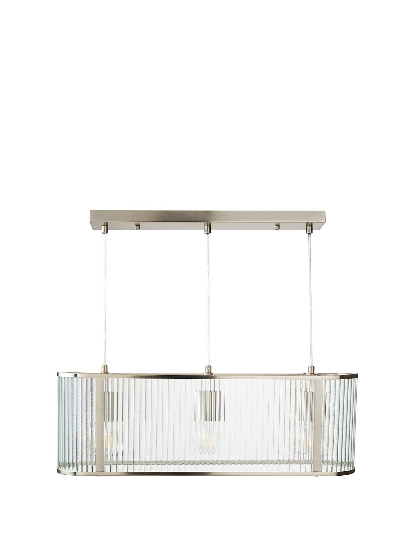  image of the-very-collection-ribbed-glass-adjustable-diner-light