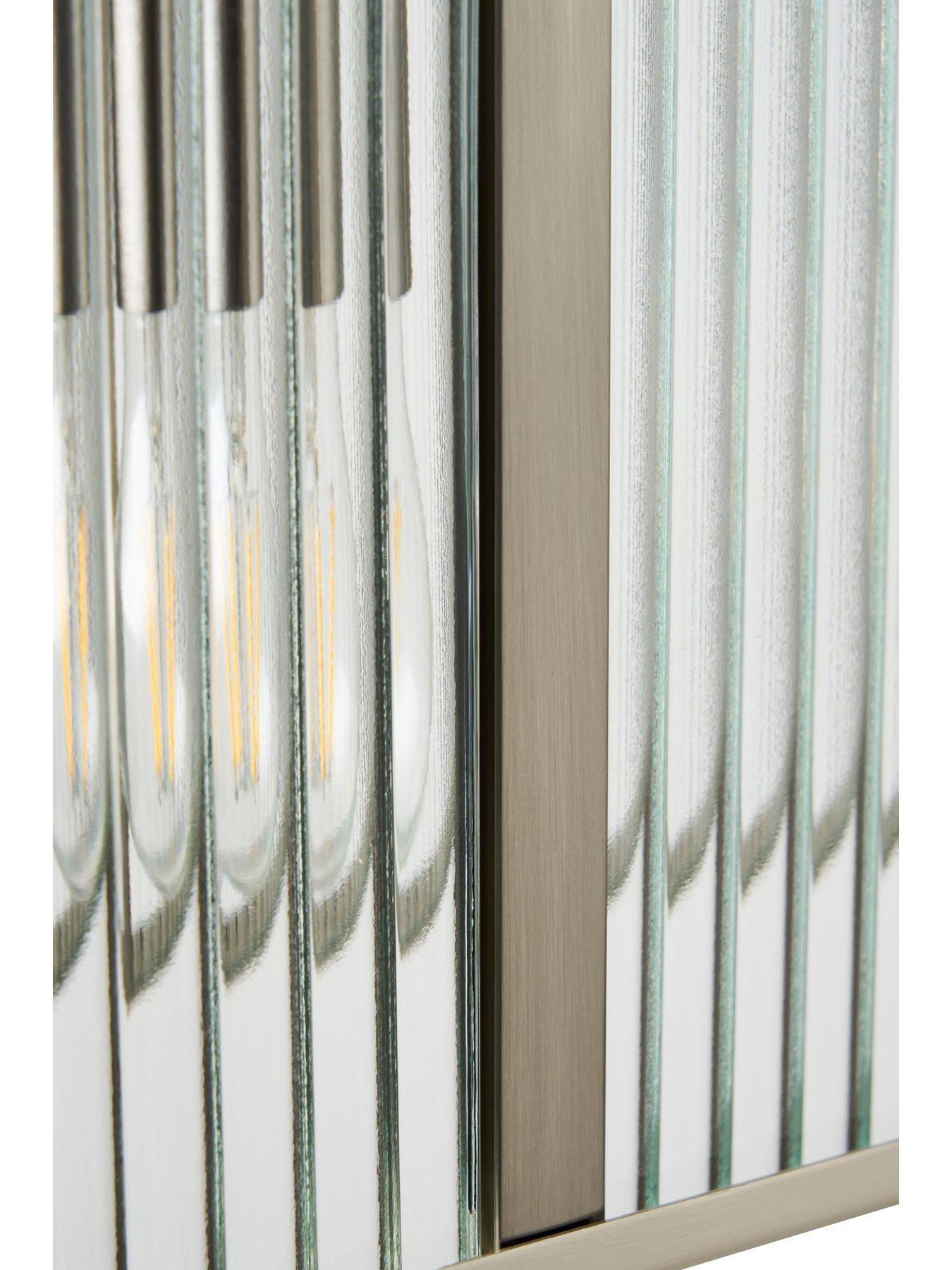 Image 4 of 6 of The Very Collection Ribbed Glass Adjustable Diner Light