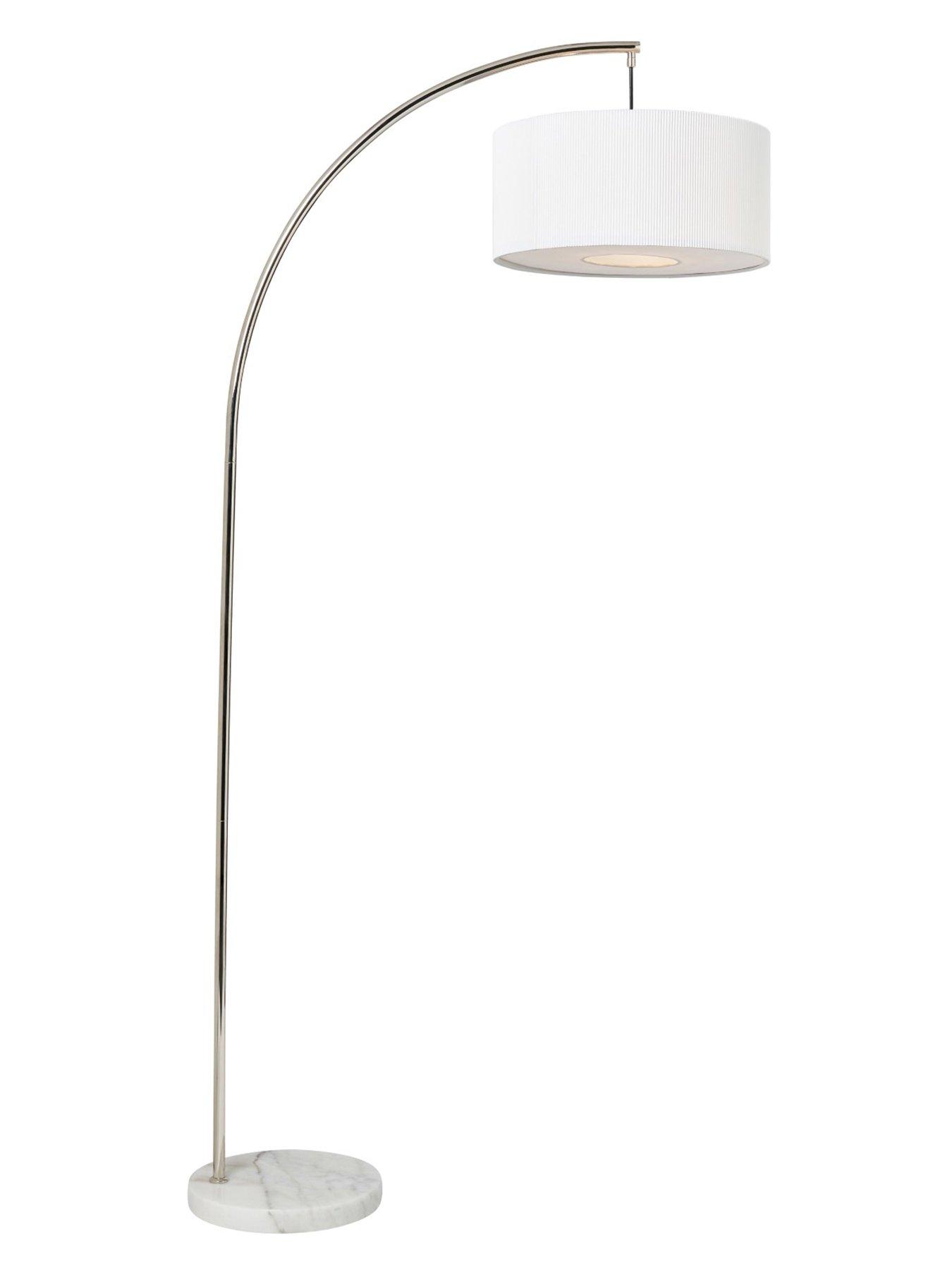Image 3 of 6 of The Very Collection Arc Floor Lamp With Fabric Stretch Shade