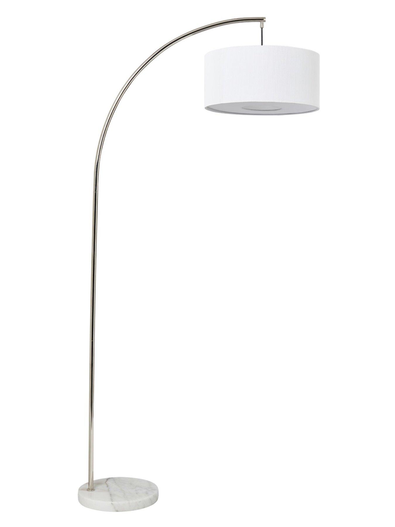 Image 4 of 6 of The Very Collection Arc Floor Lamp With Fabric Stretch Shade