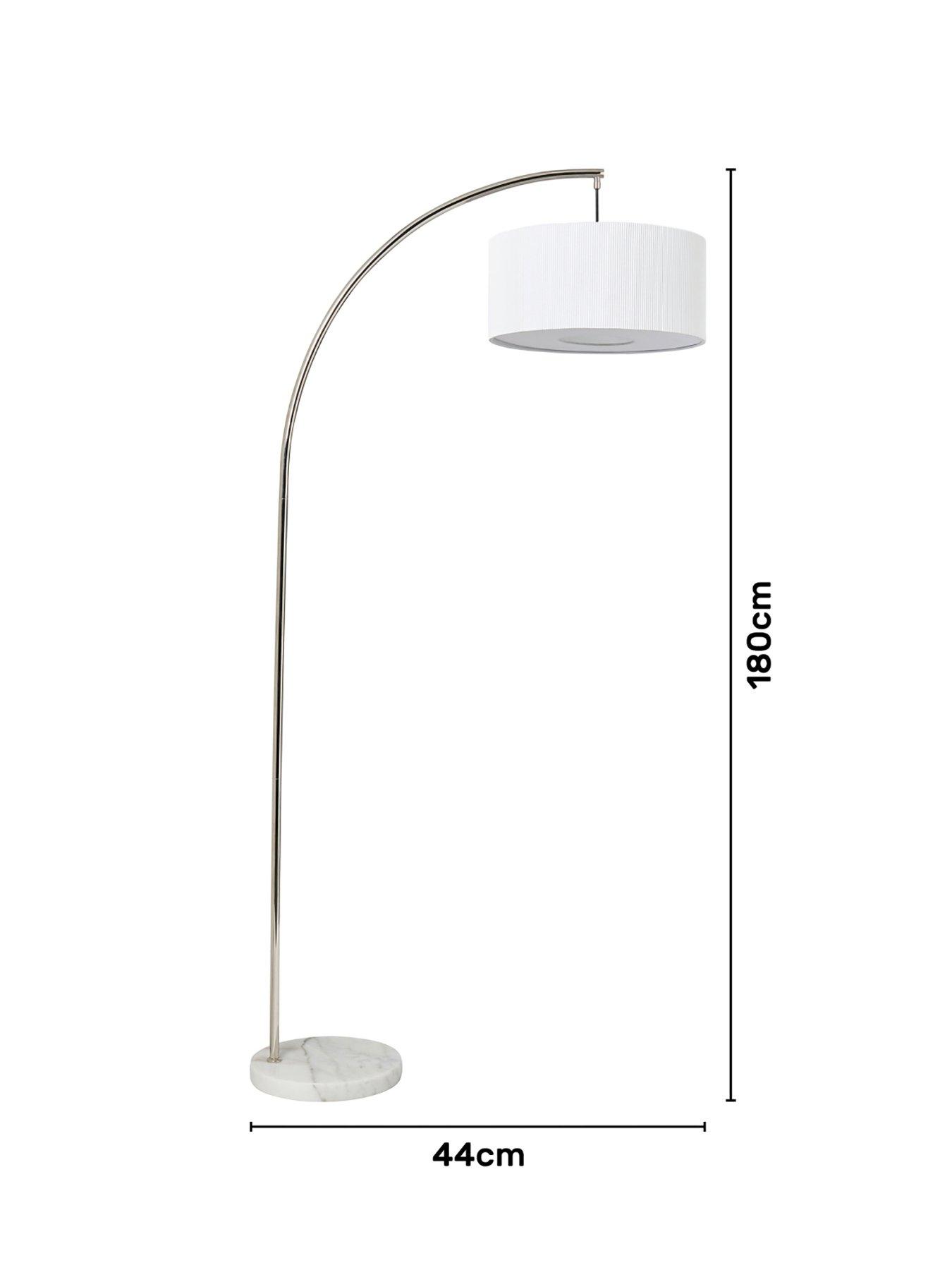 Image 6 of 6 of The Very Collection Arc Floor Lamp With Fabric Stretch Shade