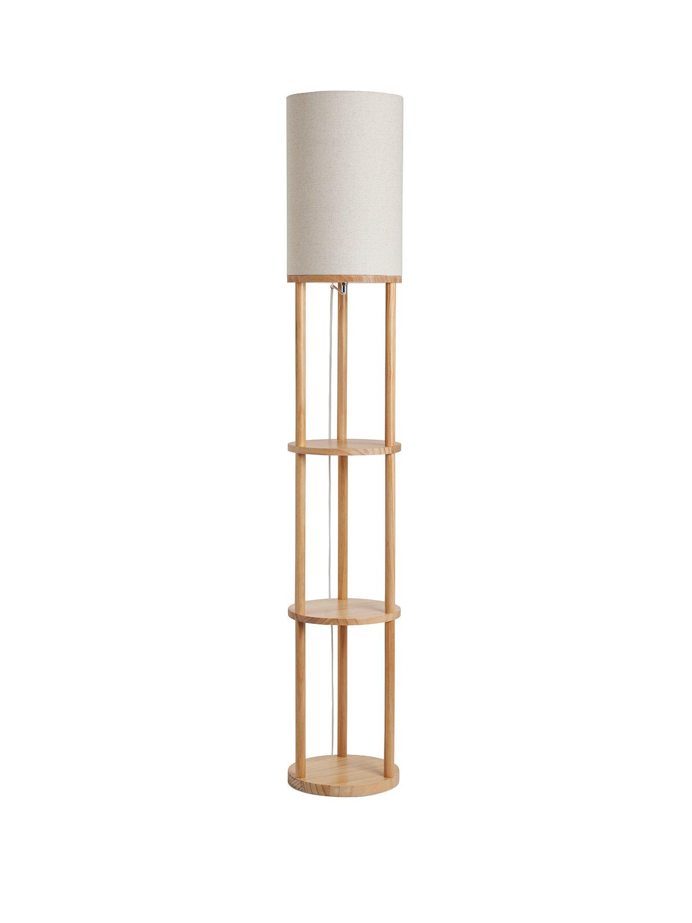 Image 2 of 5 of Very Home Shelved Wooden Floor Lamp