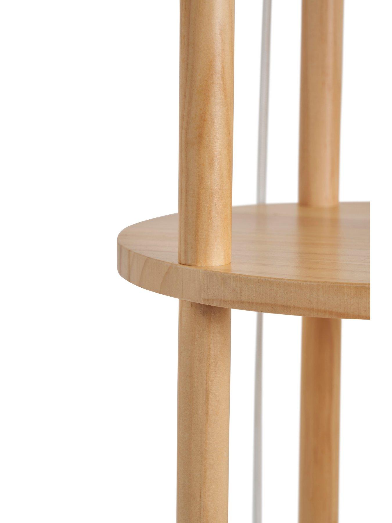 Image 3 of 5 of Very Home Shelved Wooden Floor Lamp