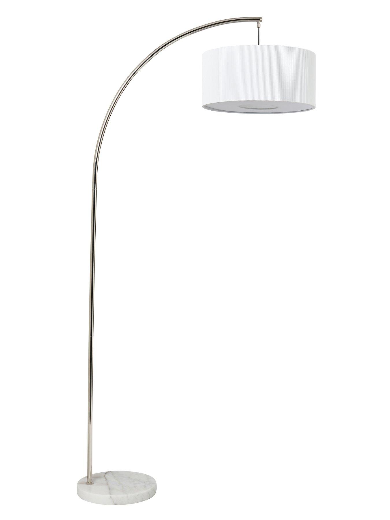 Image 4 of 6 of The Very Collection Arc Floor Lamp With Fabric Stretch Shade