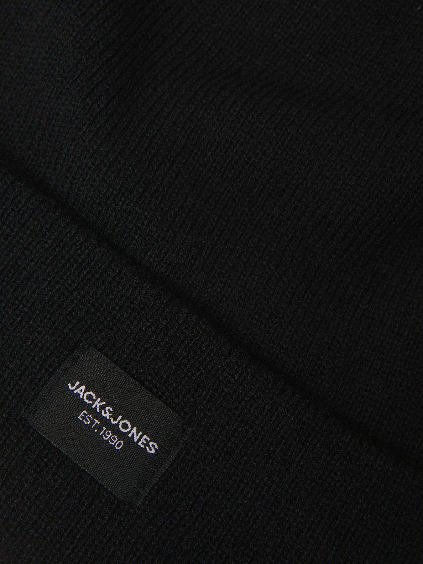  image of jack-jones-jack-amp-jones-beanie-hat-and-scarf-gift-set