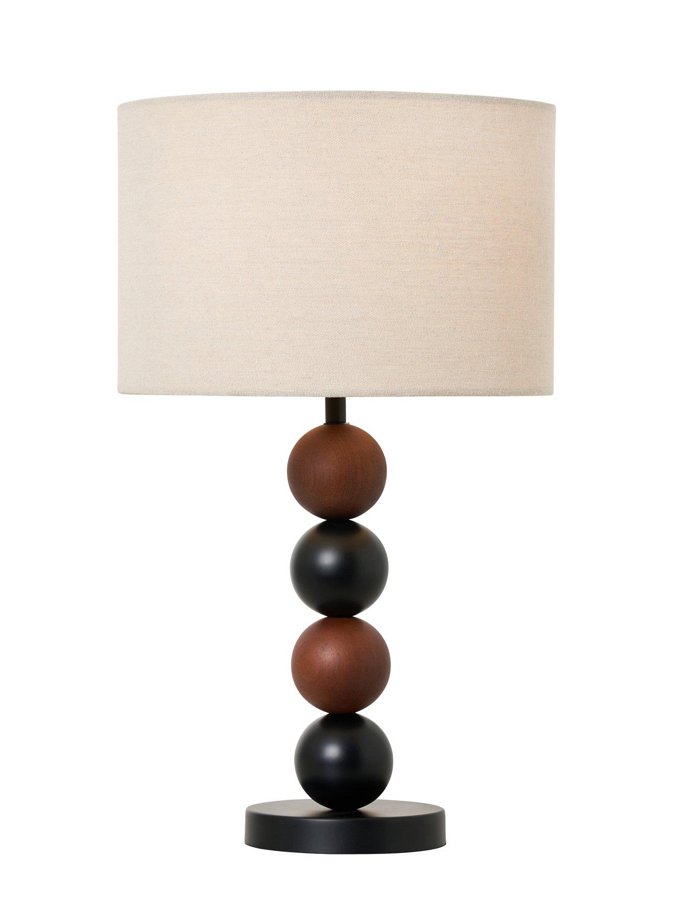  image of the-very-collection-walnutblack-bobble-table-lamp
