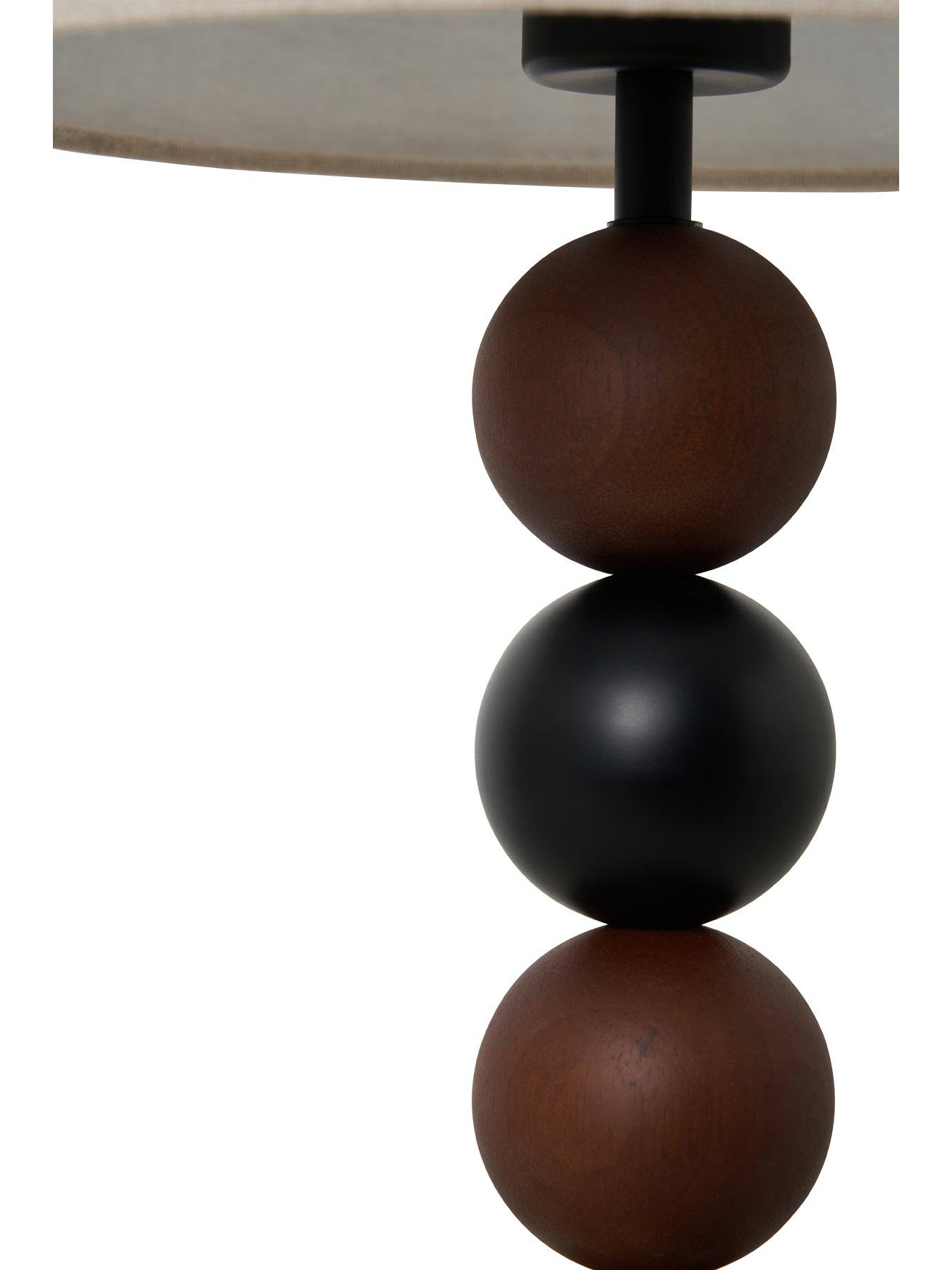  image of the-very-collection-walnutblack-bobble-table-lamp