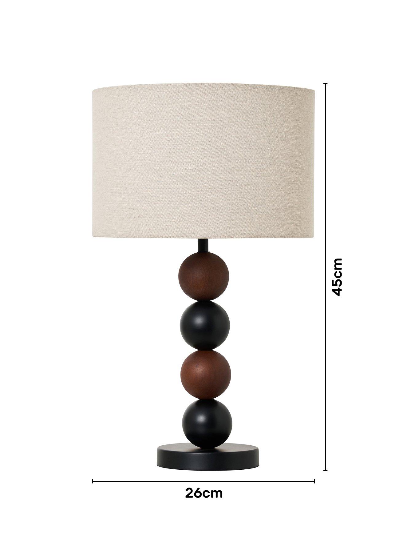  image of the-very-collection-walnutblack-bobble-table-lamp