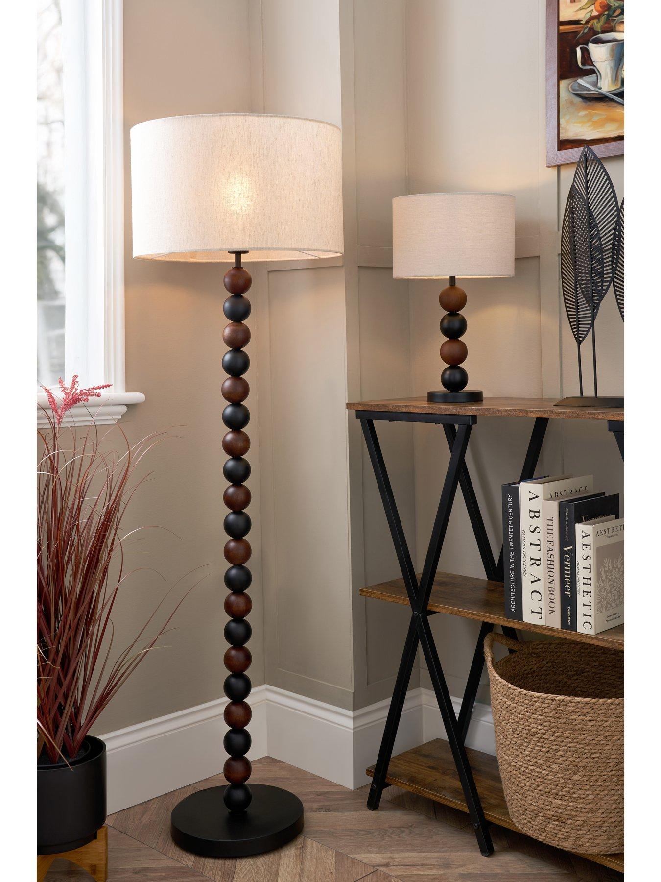  image of the-very-collection-walnutblack-bobble-table-lamp