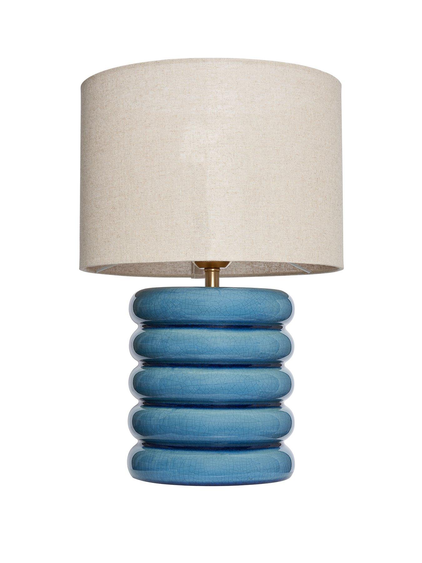  image of the-very-collection-flump-crackle-glaze-ceramic-table-lamp