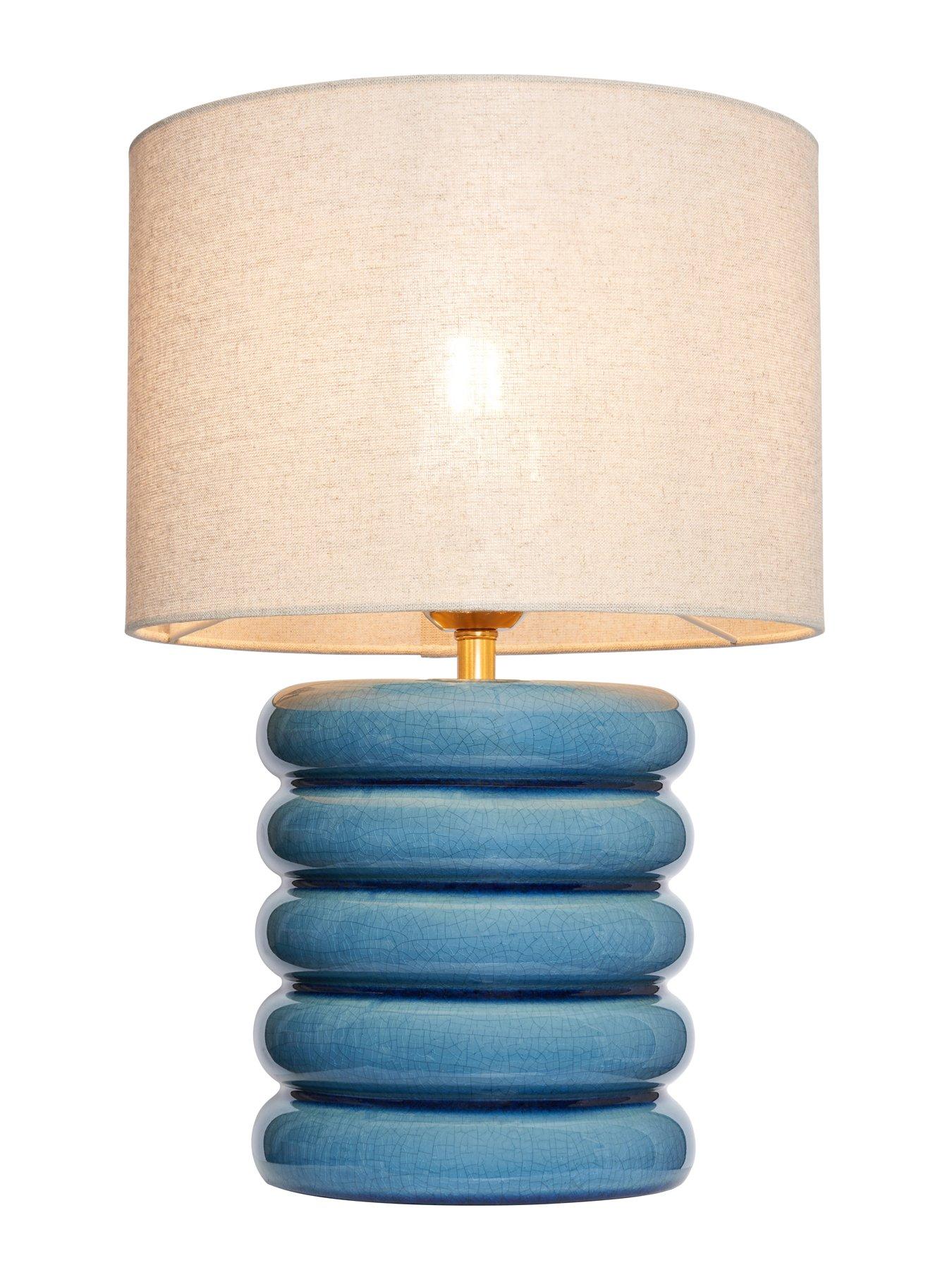  image of the-very-collection-flump-crackle-glaze-ceramic-table-lamp