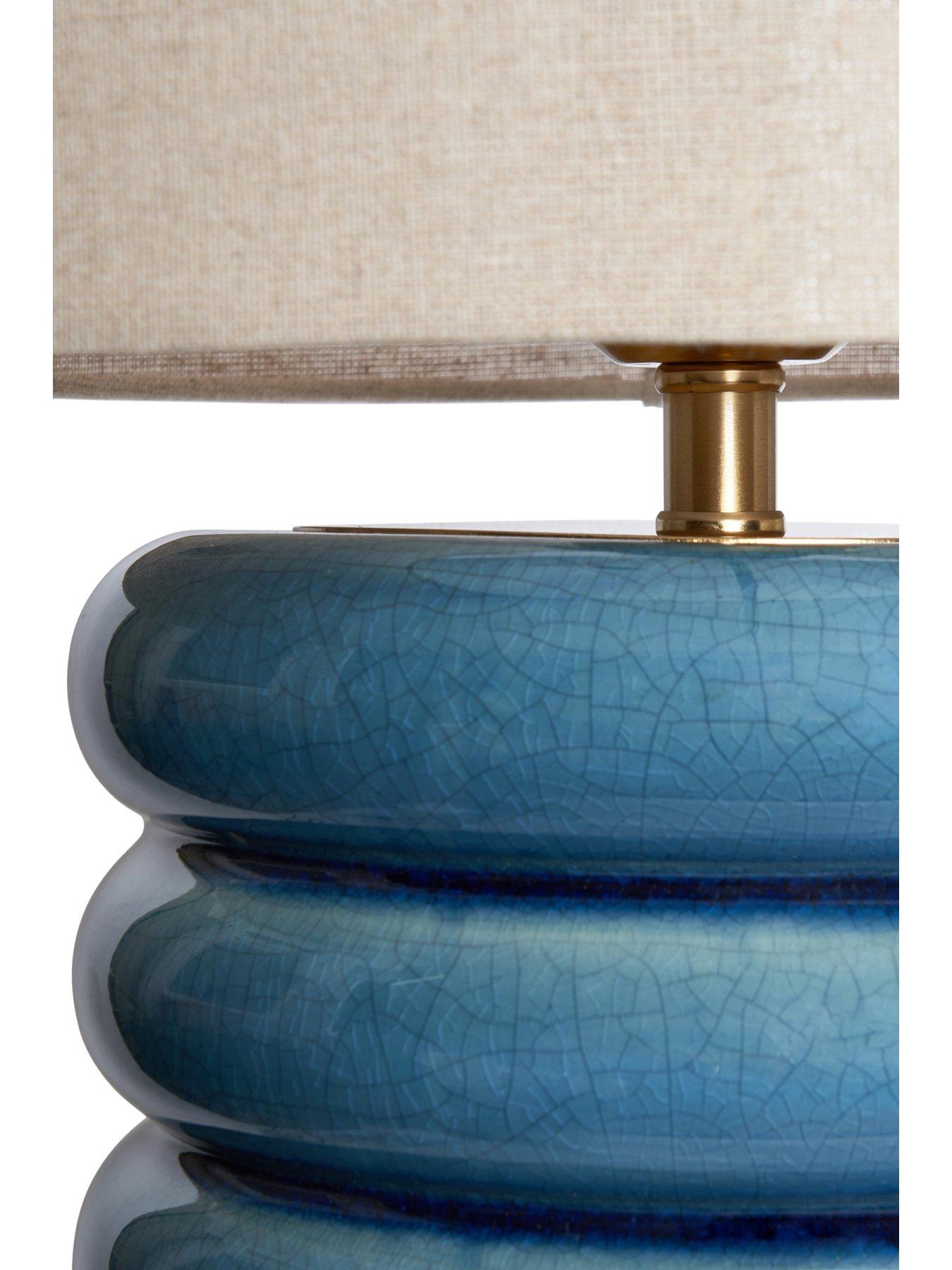  image of the-very-collection-flump-crackle-glaze-ceramic-table-lamp