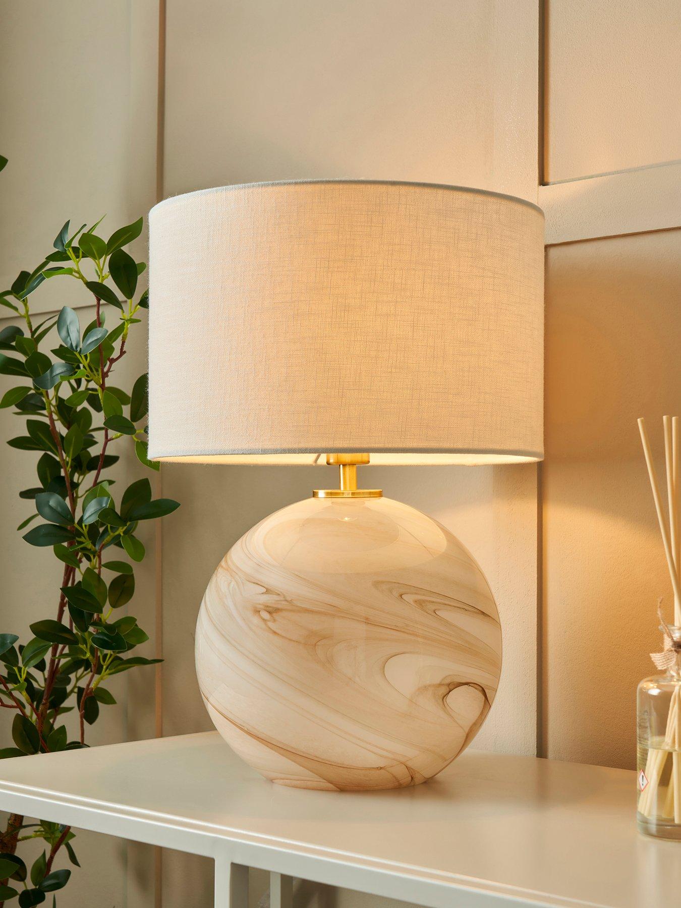 The Very Collection Swirl Glass Marble Table Lamp